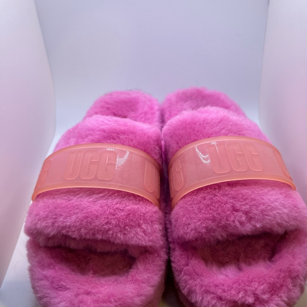 UGG Fuchsia Fluffy Slides